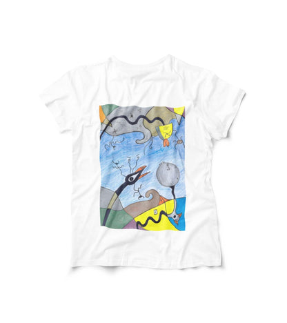 Joan Miro Birds | Abstract Surreal T-shirt | Birds and Bees | Hand Drawn | U.K. Artist