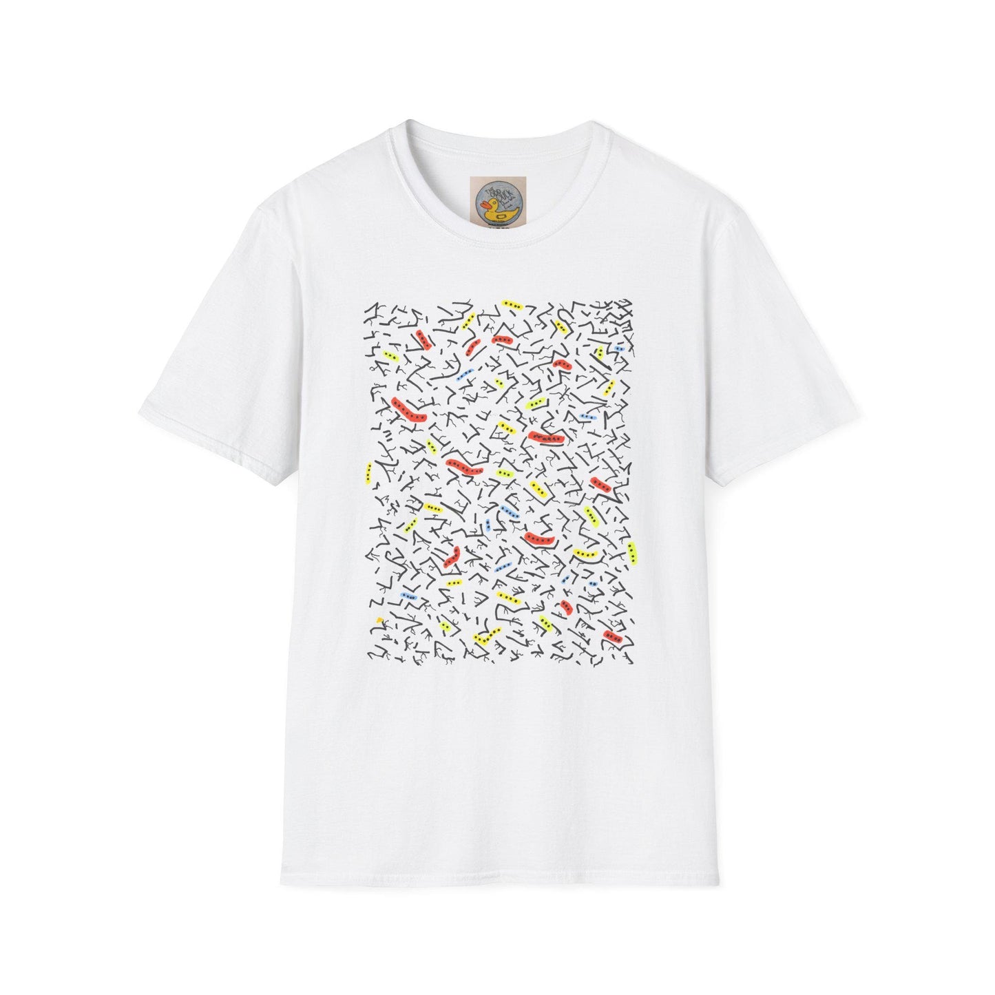 Abstract Scribble Art T-Shirt | Hand Drawn Line Art Print, UK Artist Tee