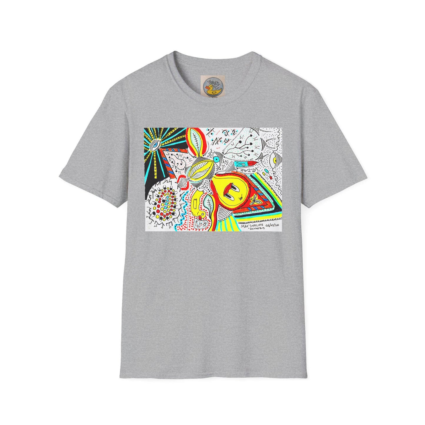 All The Bits T-Shirt | Psychedelic Hand Drawn Art Print | UK Artist Design
