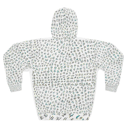 OddDuckBar Constellation Hand Drawn Pattern Hoodie | Succulent Plant All-Over Print Pullover