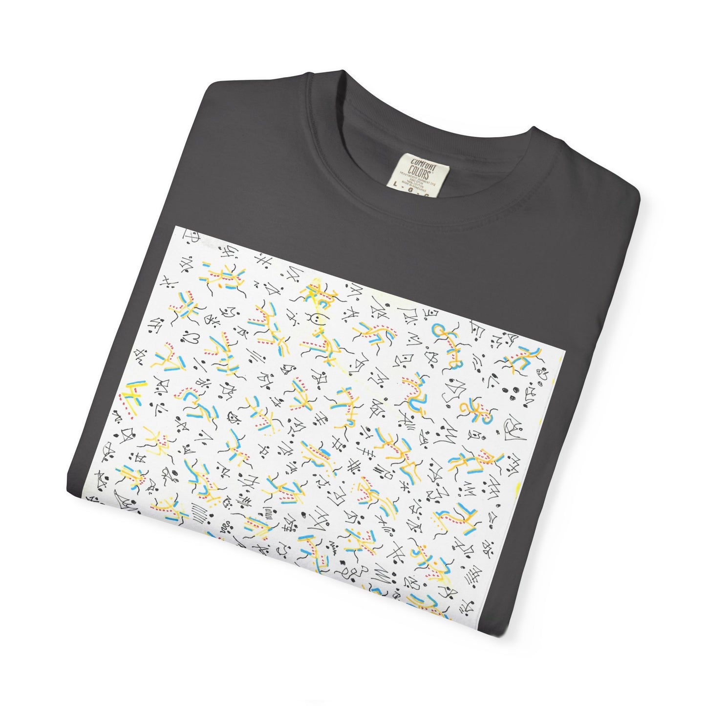 Scribble Art T-shirt | Abstract Doodle Graphic, Hand-Drawn Line Design