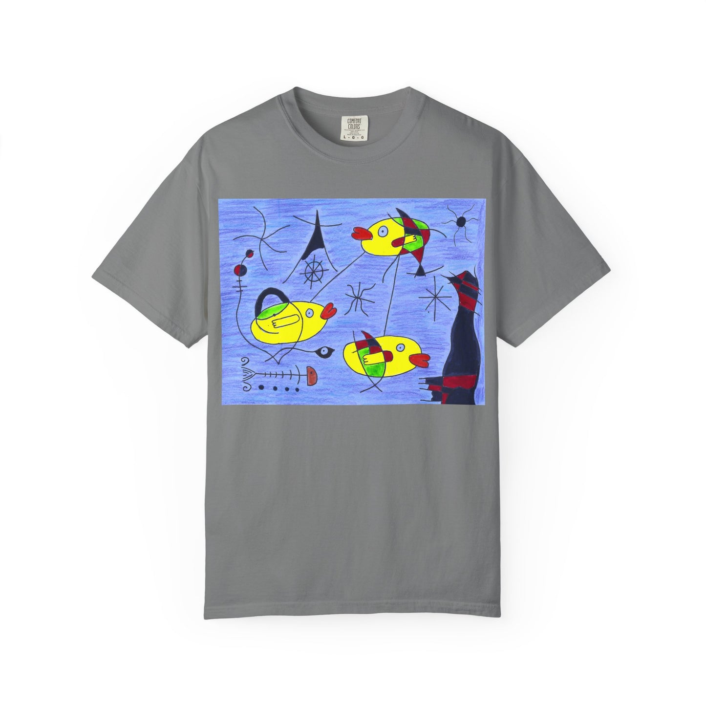 Joan Miró-inspired Ducks Artwork T-shirt | Abstract Surrealist Duck Design