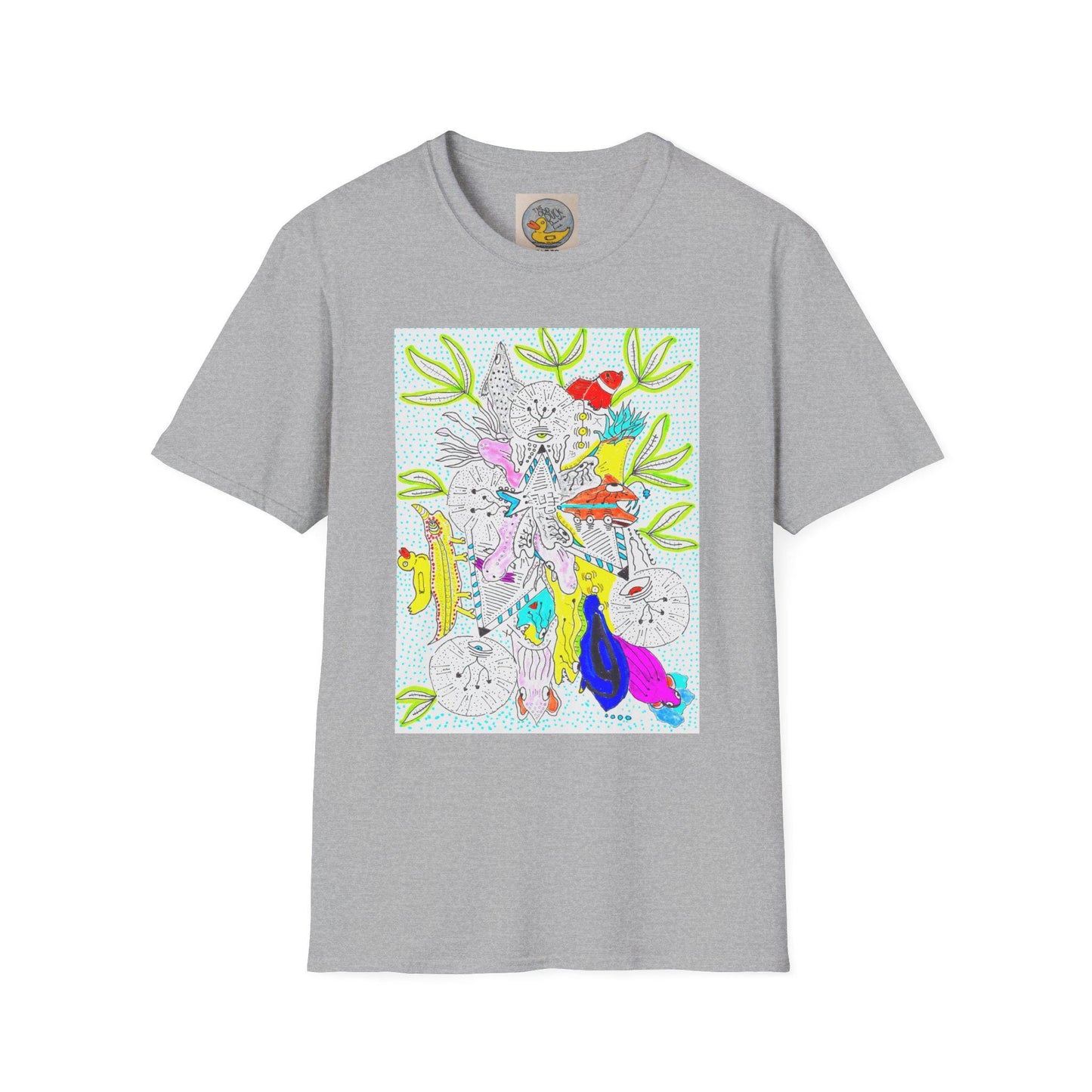 Abstract Zoo Animals T-Shirt | Hand Drawn Childrens Art Tee