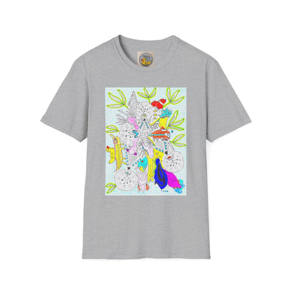 Abstract Zoo Animals T-Shirt | Hand Drawn Childrens Art Tee