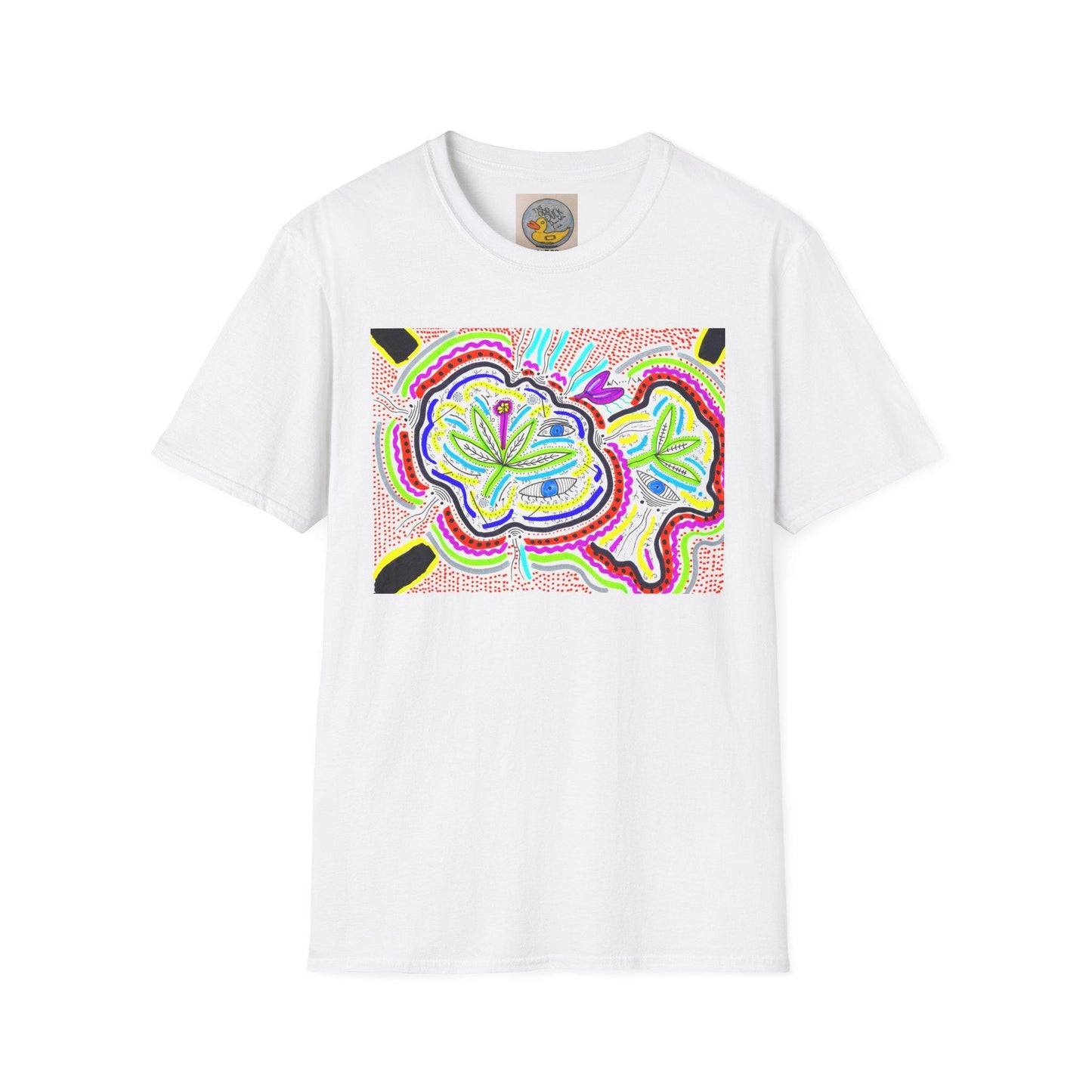 Surreal Garden eyes & bugs abstract tee | Hand drawn art | Bipolar Art
