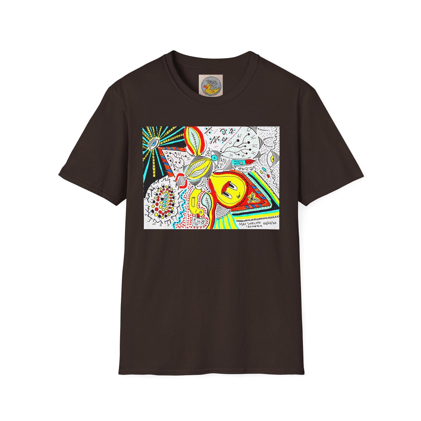 All The Bits T-Shirt | Psychedelic Hand Drawn Art Print | UK Artist Design