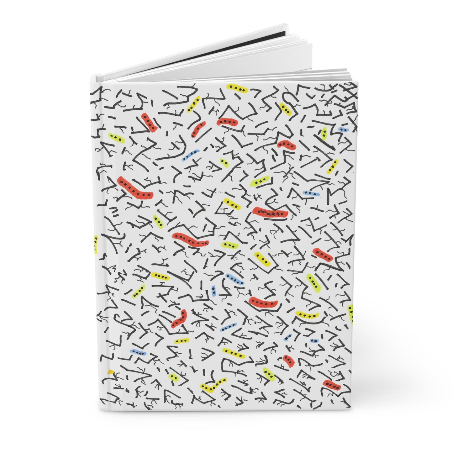 Abstract Doodle Pattern Hardcover Journal | Matte Notebook | TheOddDuckBar