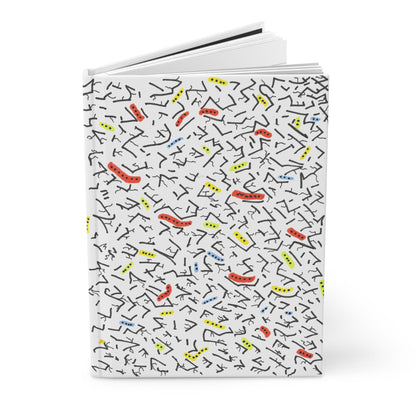 Abstract Doodle Pattern Hardcover Journal | Matte Notebook | TheOddDuckBar
