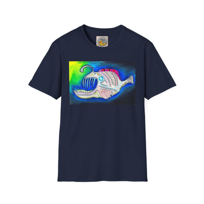 Angler fish | Bioluminescence Deep Ocean | Scary Fish | Hand Drawn | U.K. Artist