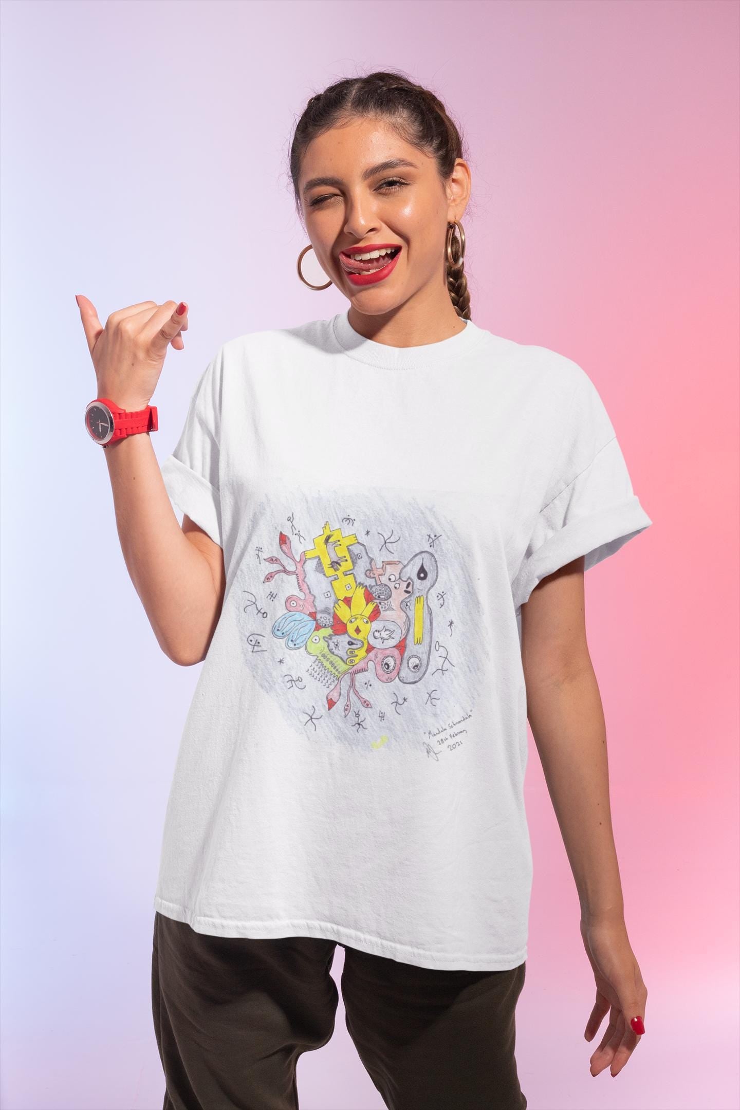 Duck Mandala Octopus Tee | Surreal Abstract Merging Objects
