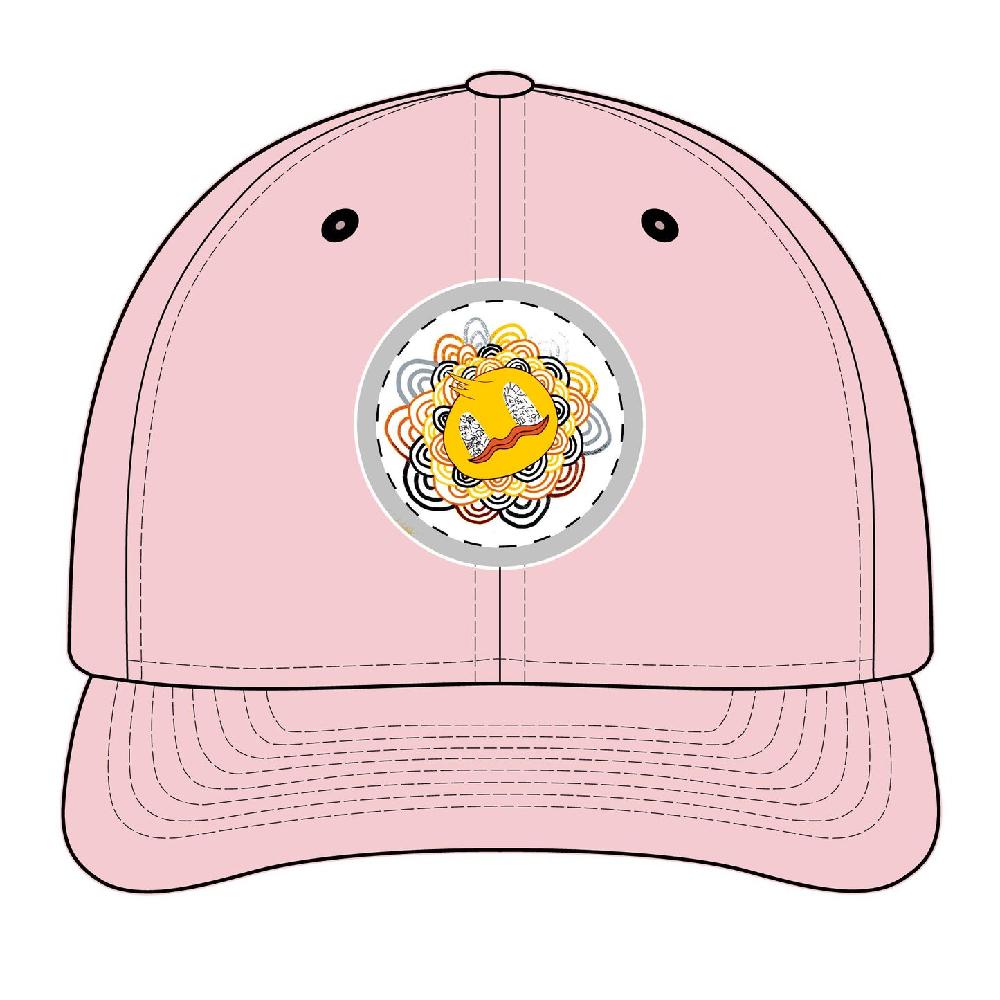 TheOddDuckBar Mascot Embroidered Trucker Cap | Mandala Logo Snapback Hat