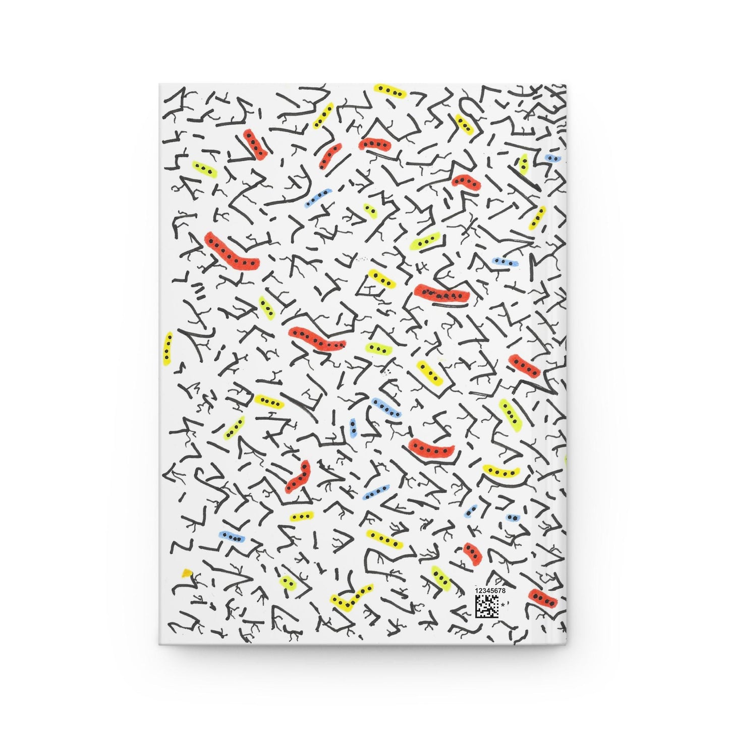 Abstract Doodle Pattern Hardcover Journal | Matte Notebook | TheOddDuckBar