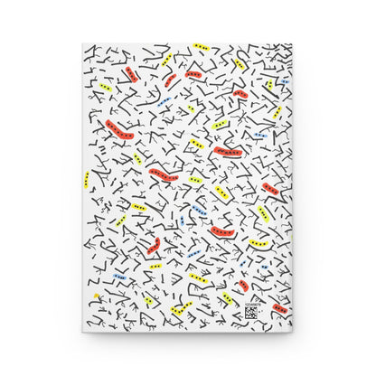 Abstract Doodle Pattern Hardcover Journal | Matte Notebook | TheOddDuckBar