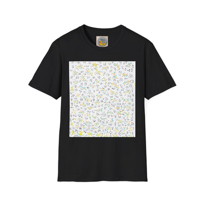 Joan Miró Style Abstract Print Tee | Hand Drawn Surrealist Art T-Shirt