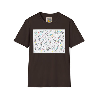 Figurative People Art T-Shirt | UK Hand Drawn Mental Health Tee | TheOddDuckBar