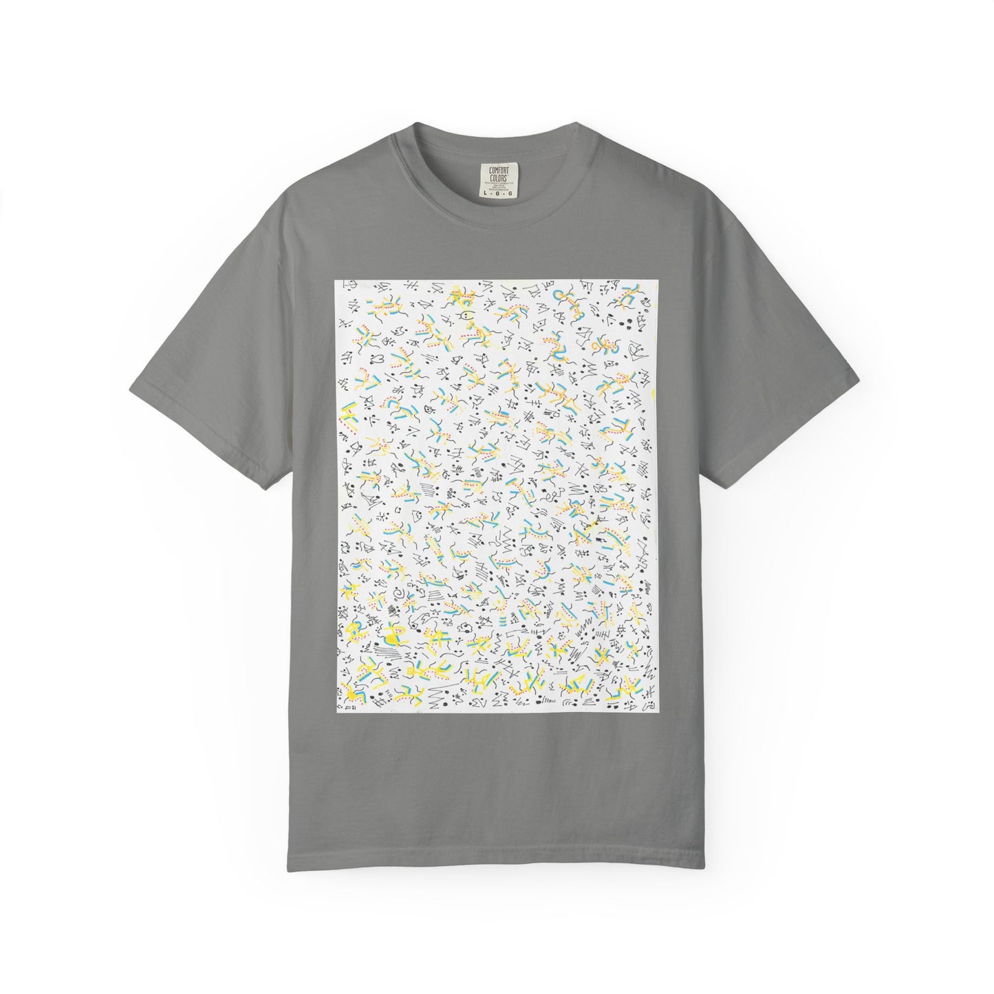 Scribble Art T-shirt | Abstract Doodle Graphic, Hand-Drawn Line Design
