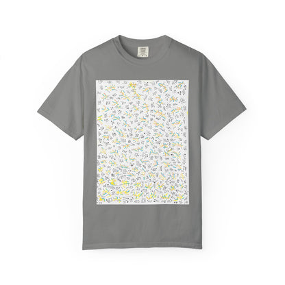 Scribble Art T-shirt | Abstract Doodle Graphic, Hand-Drawn Line Design