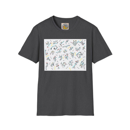Figurative People Art T-Shirt | UK Hand Drawn Mental Health Tee | TheOddDuckBar