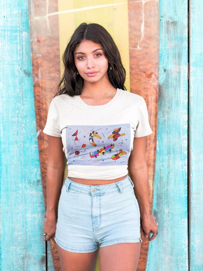 Joan Miró Inspired Abstract Ducks T-Shirt | Colorful Surreal Figurative Design