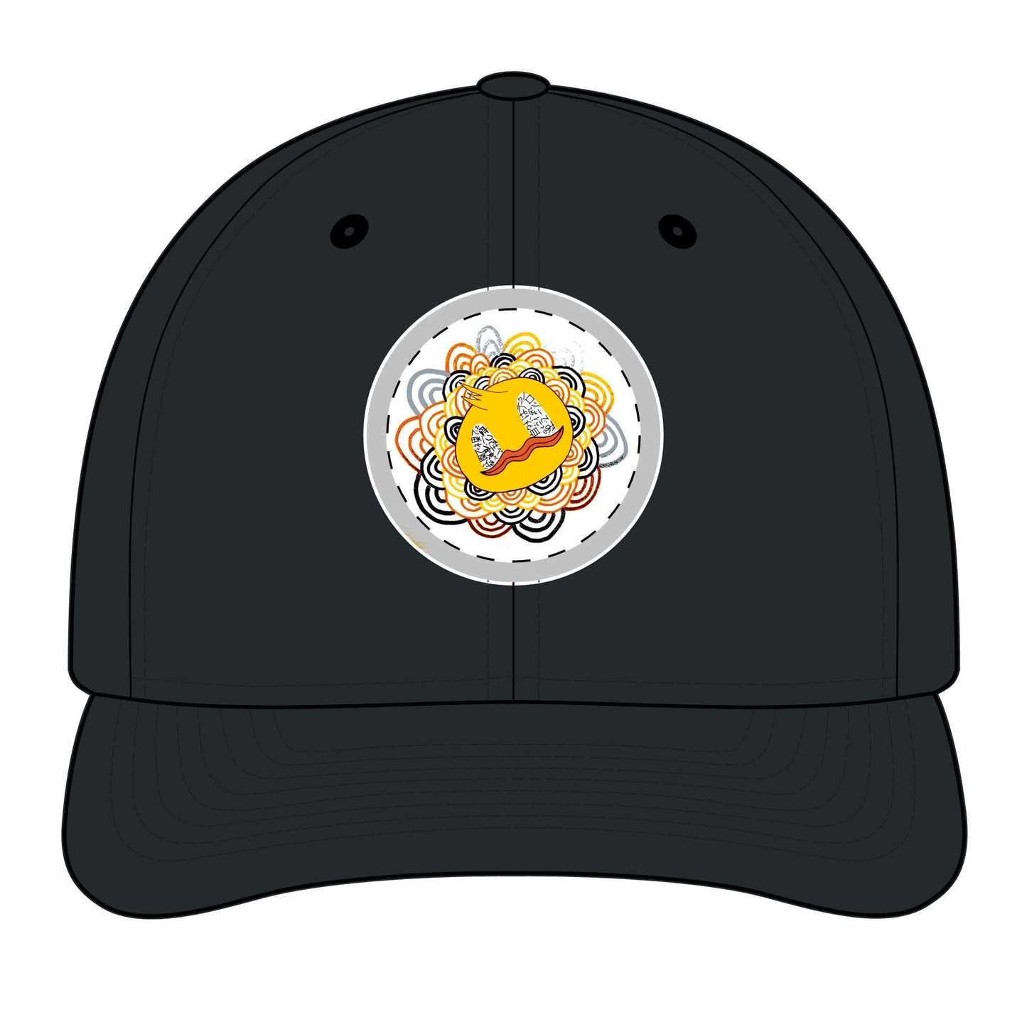 TheOddDuckBar Mascot Embroidered Trucker Cap | Mandala Logo Snapback Hat