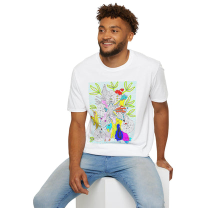 Abstract Zoo Animals T-Shirt | Hand Drawn Childrens Art Tee