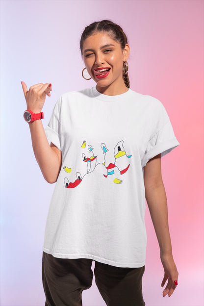 Abstract Duck T-Shirt | Joan Miro Style Hand Drawn Graphic Tee