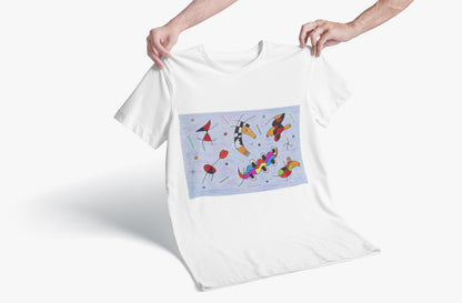 Joan Miró Inspired Abstract Ducks T-Shirt | Colorful Surreal Figurative Design
