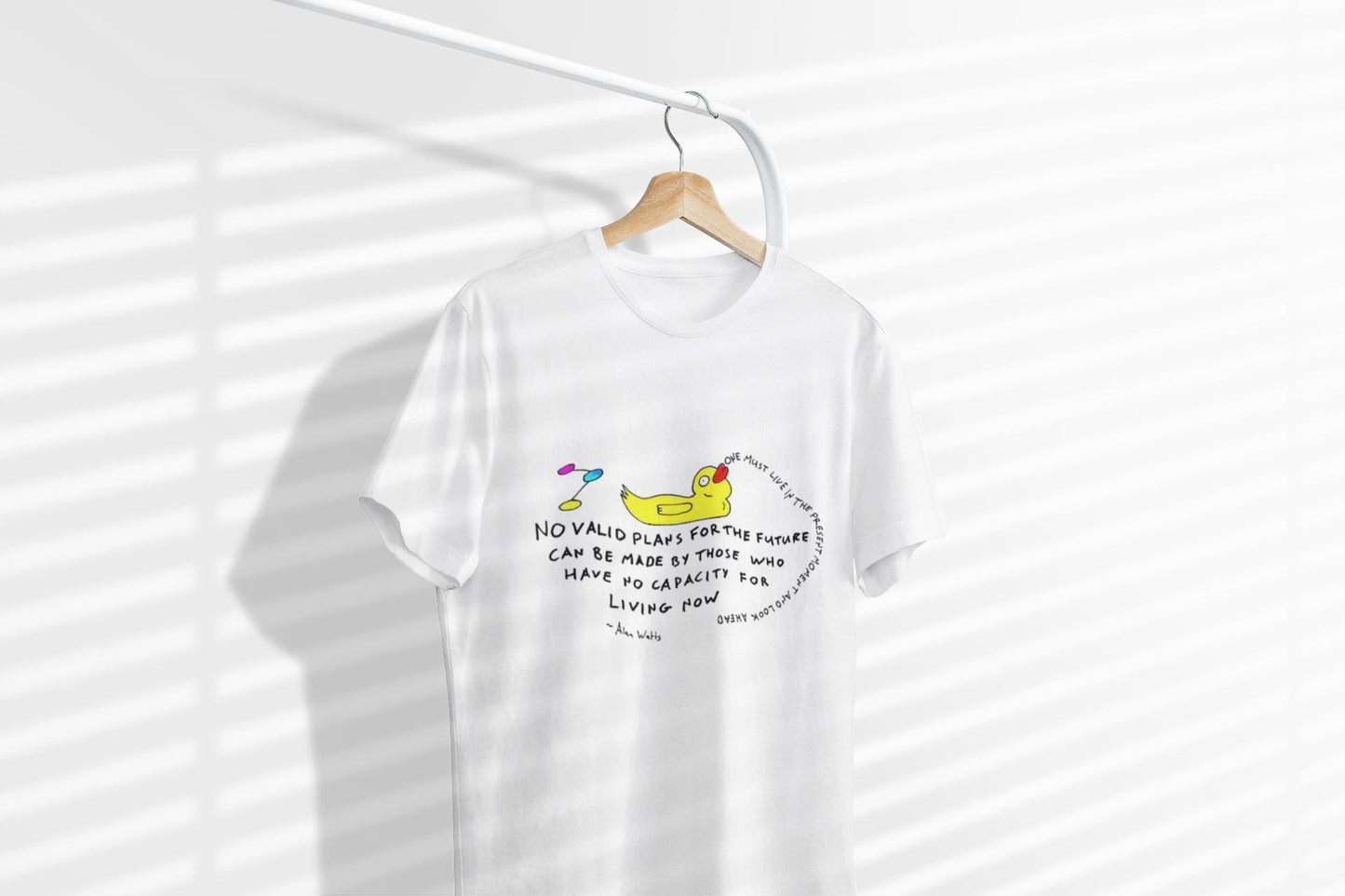 Alan Watts Mindfulness Quote T-Shirt | Meditation Spirituality Quote | TheOddDuckBar | Hand Drawn Tee Slogan