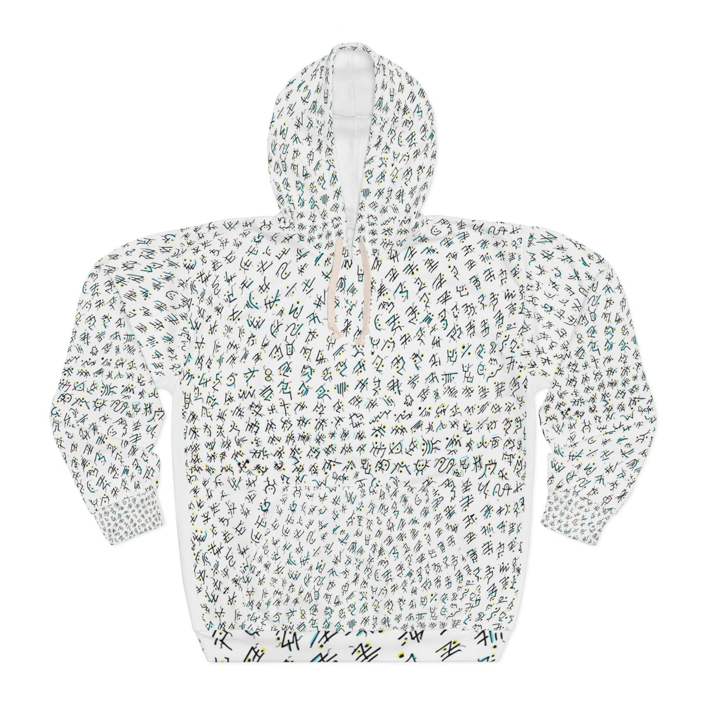 OddDuckBar Constellation Hand Drawn Pattern Hoodie | Succulent Plant All-Over Print Pullover