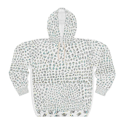 OddDuckBar Constellation Hand Drawn Pattern Hoodie | Succulent Plant All-Over Print Pullover