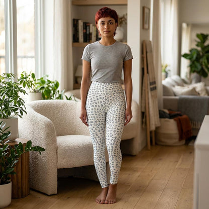OddDuckBar Yoga Leggings Hand Drawn Pattern High Waisted Yoga | All-Over Print