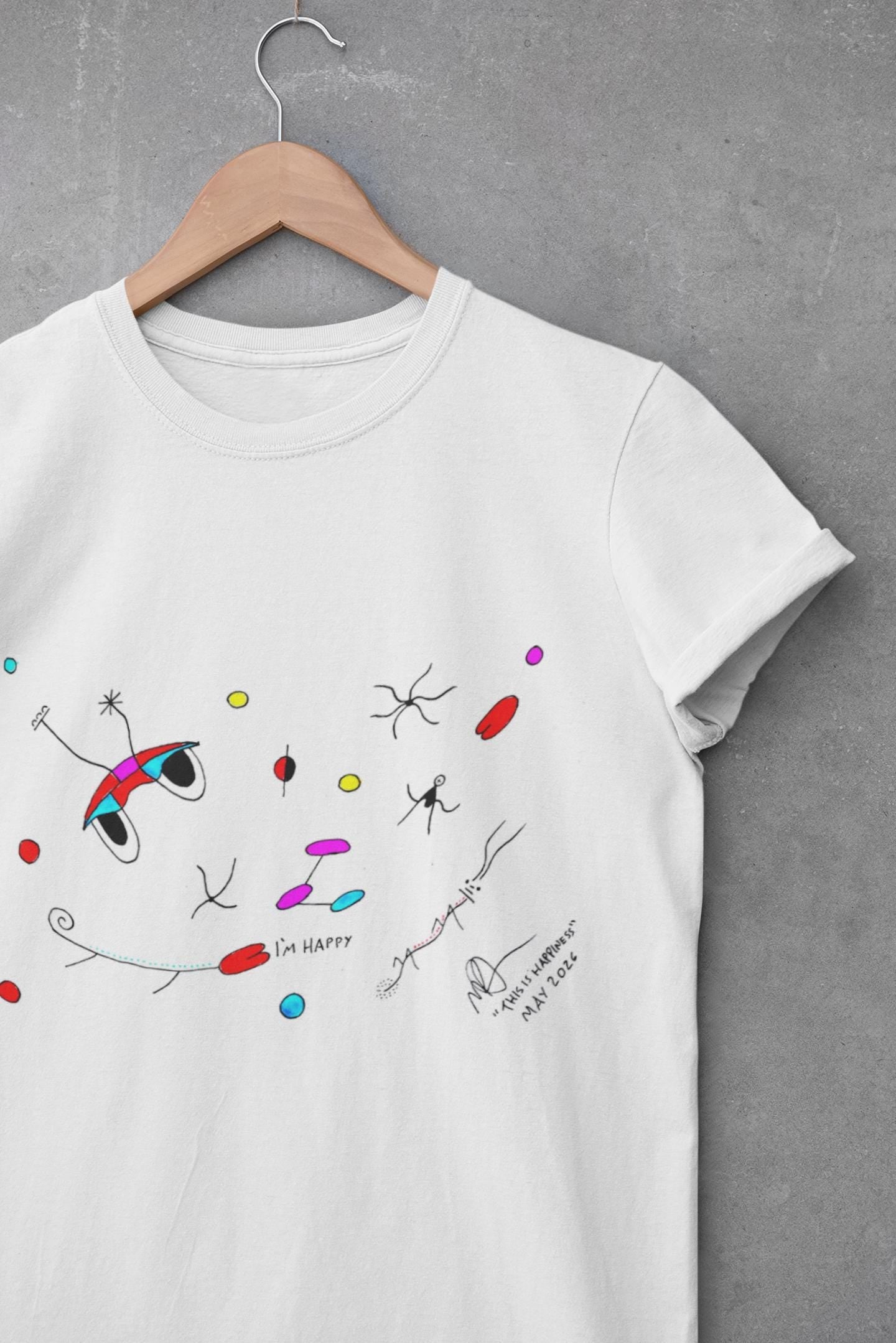 Abstract Duck Art Tee | Hand Drawn Surrealist Print, UK Artist