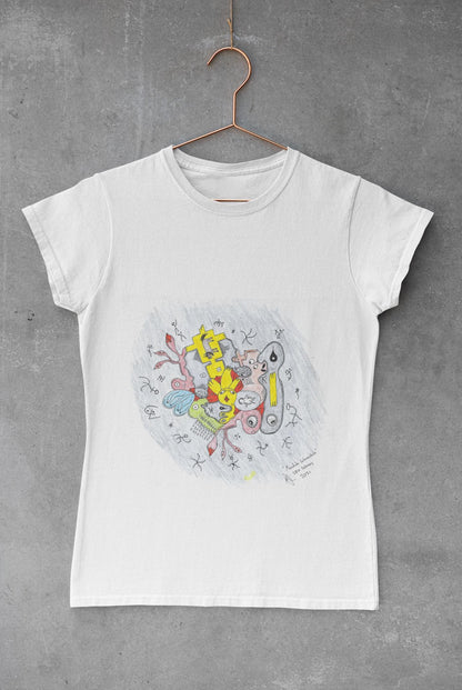 Duck Mandala Octopus Tee | Surreal Abstract Merging Objects