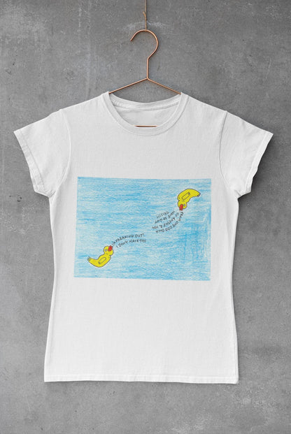 Motivational T-shirt | Odd Ducks Helping Each Other | Hand Drawn Artwork
