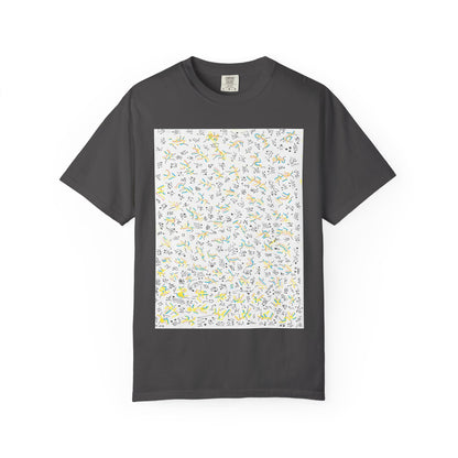 Scribble Art T-shirt | Abstract Doodle Graphic, Hand-Drawn Line Design