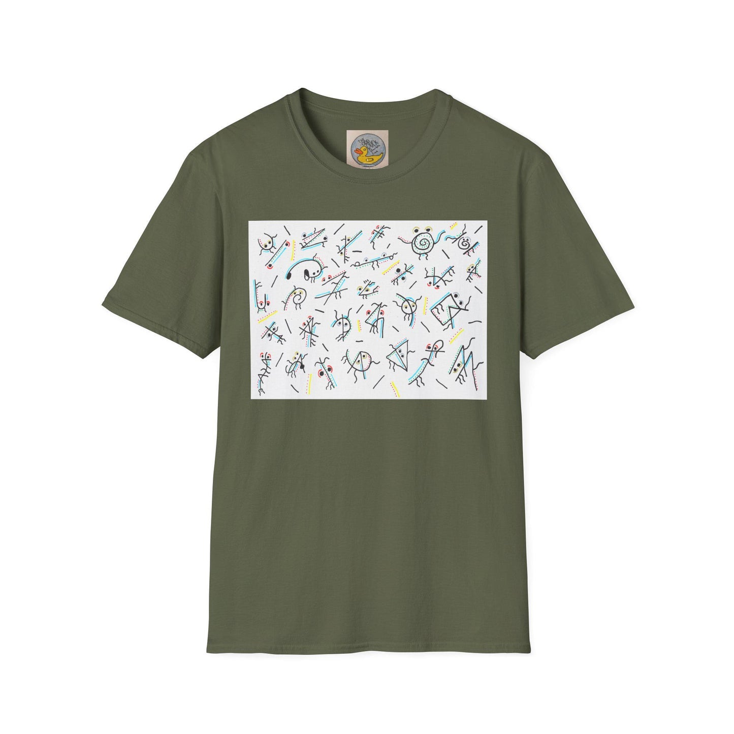 Figurative People Art T-Shirt | UK Hand Drawn Mental Health Tee | TheOddDuckBar