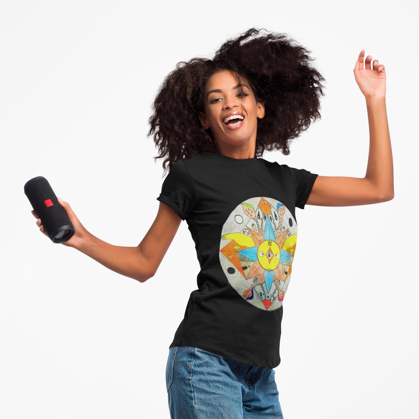 Duck Mandala Print Tee | Psychedelic Animal Art T-Shirt