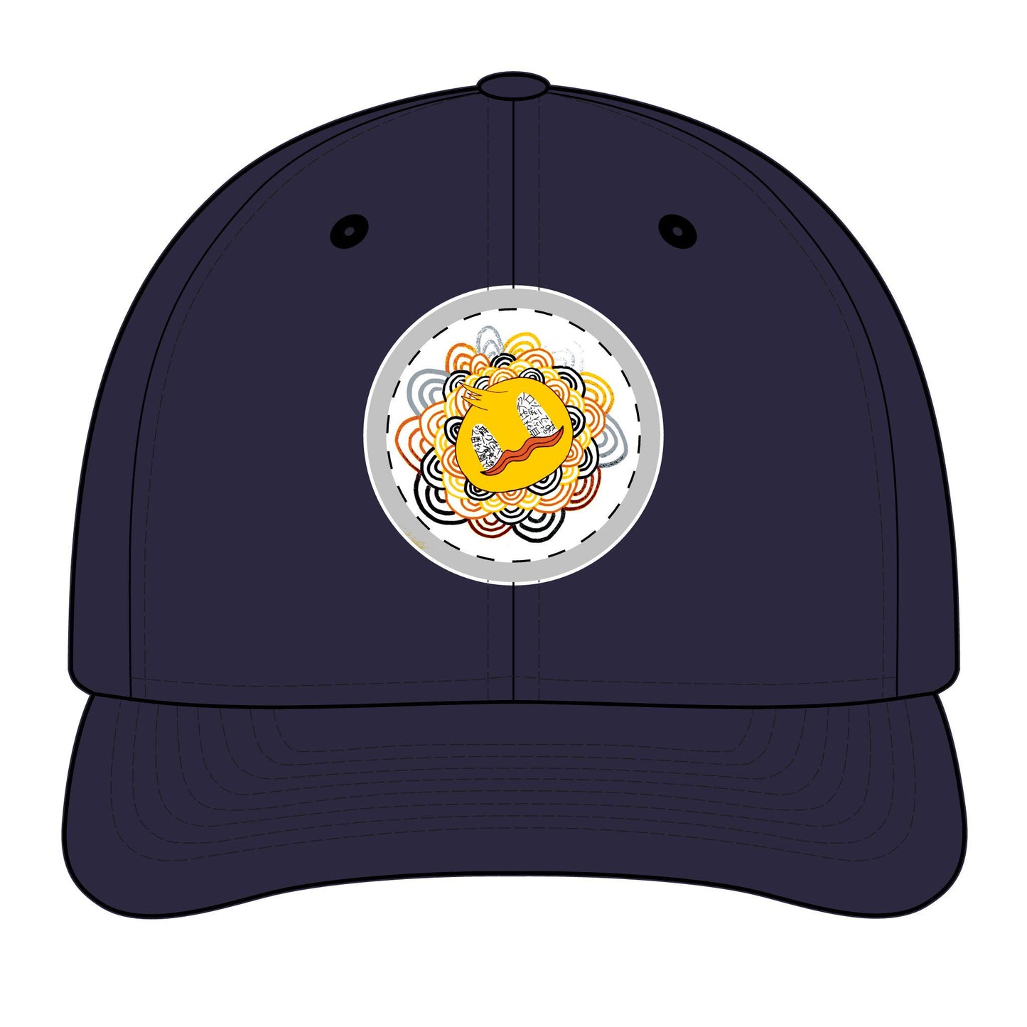 TheOddDuckBar Mascot Embroidered Trucker Cap | Mandala Logo Snapback Hat