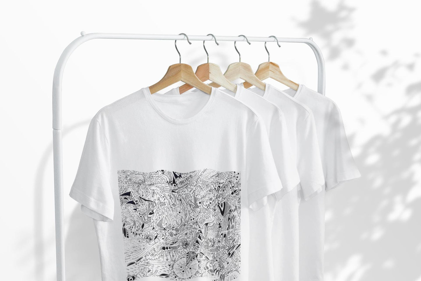 Art Is Therapy Scribbles bipolar abstract linework surreal T-Shirt | U.K Artist Hand Drawn