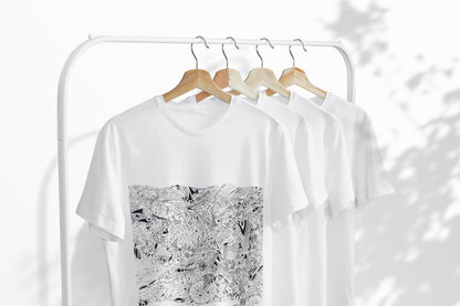 Art Is Therapy Scribbles bipolar abstract linework surreal T-Shirt | U.K Artist Hand Drawn