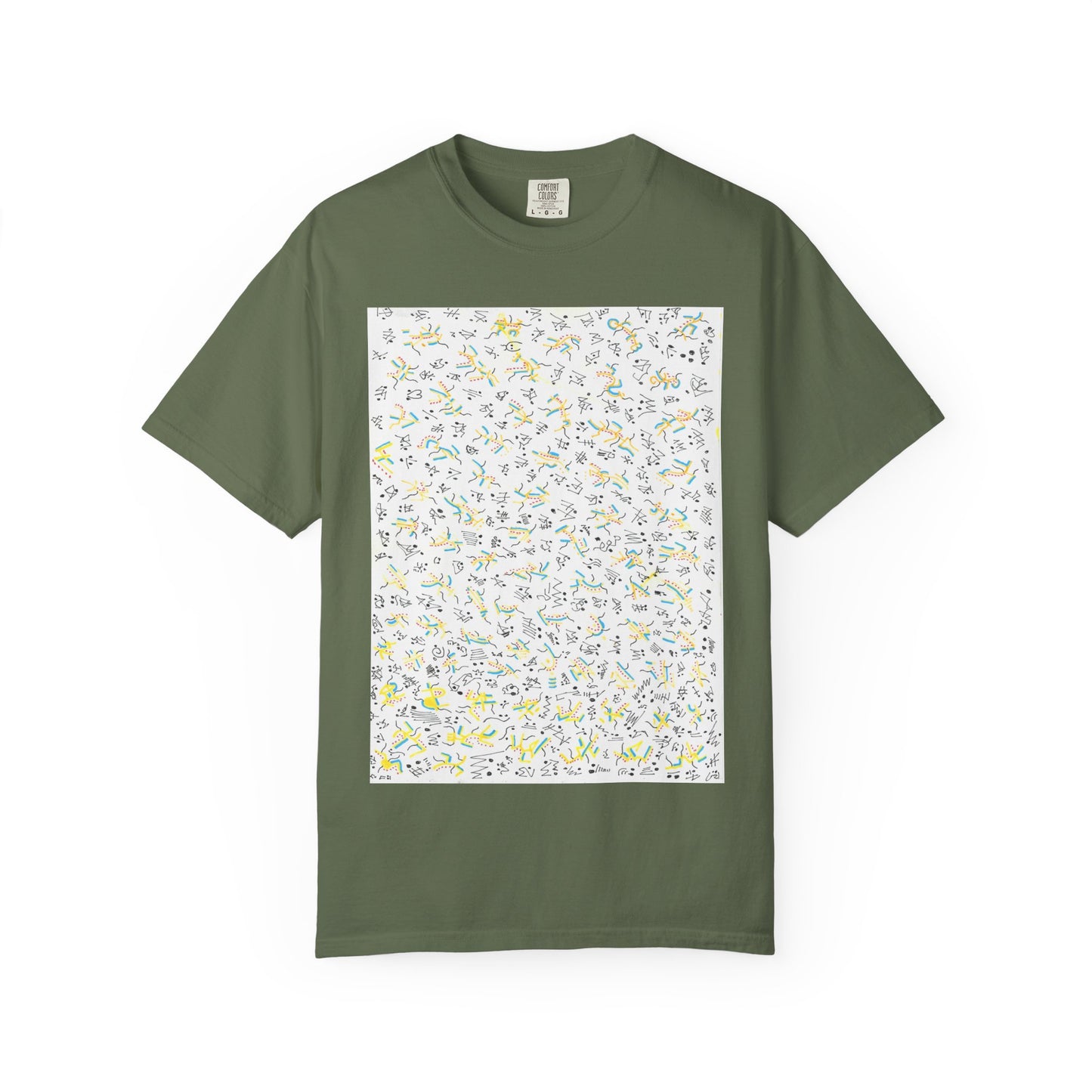 Scribble Art T-shirt | Abstract Doodle Graphic, Hand-Drawn Line Design