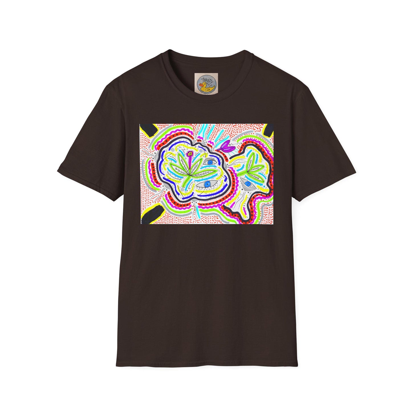 Surreal Garden eyes & bugs abstract tee | Hand drawn art | Bipolar Art