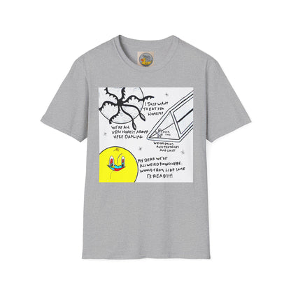 Abstract Duck Tentacle T-Shirt | Hand Drawn Art Print, Minimalist Graphic Tee