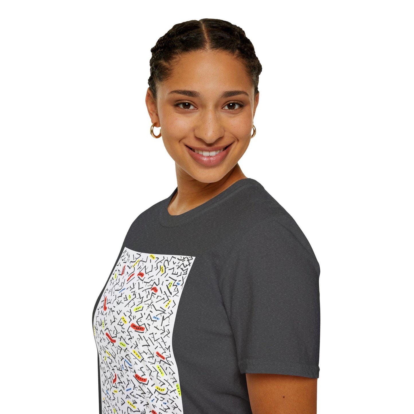 Abstract Scribble Art T-Shirt | Hand Drawn Line Art Print, UK Artist Tee