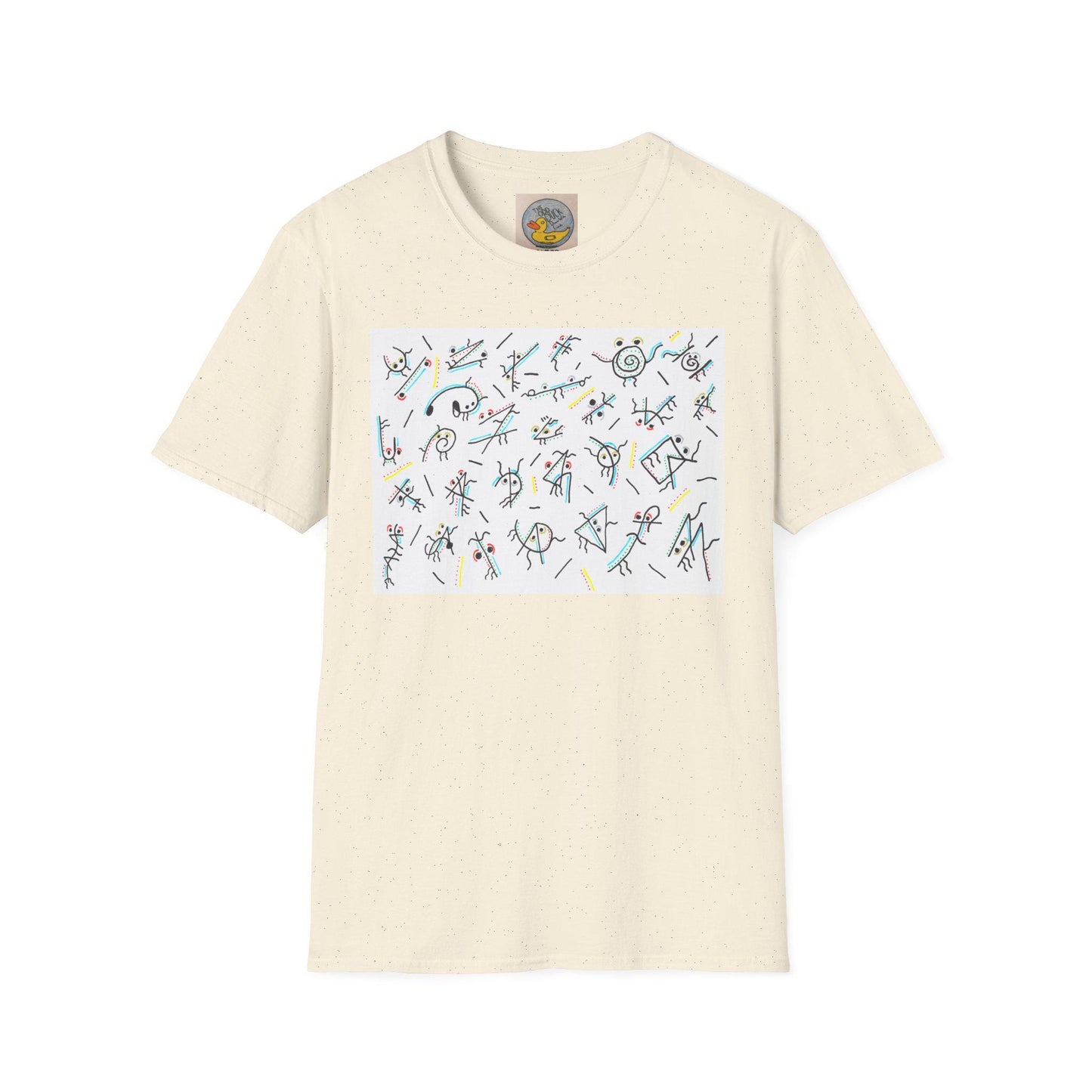 Figurative People Art T-Shirt | UK Hand Drawn Mental Health Tee | TheOddDuckBar