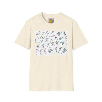 Figurative People Art T-Shirt | UK Hand Drawn Mental Health Tee | TheOddDuckBar