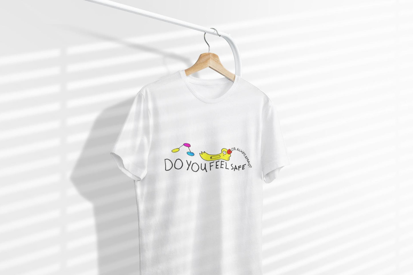 Do You Feel Safe T-Shirt | Or are you afraid? | TheOddDuckBar | Hand Drawn Tee Slogan