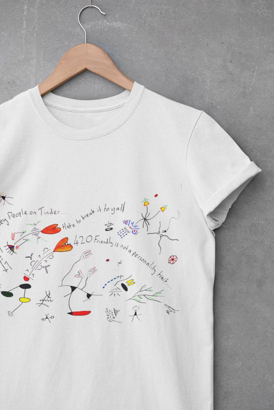 Petty 420 Friendly Personality ducks T-Shirt | Minimalist Abstract Tinder Dating