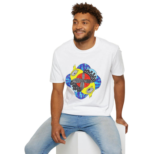 Scared Wide-Eyed City Ducks T-Shirt | Urban Duck Illustration