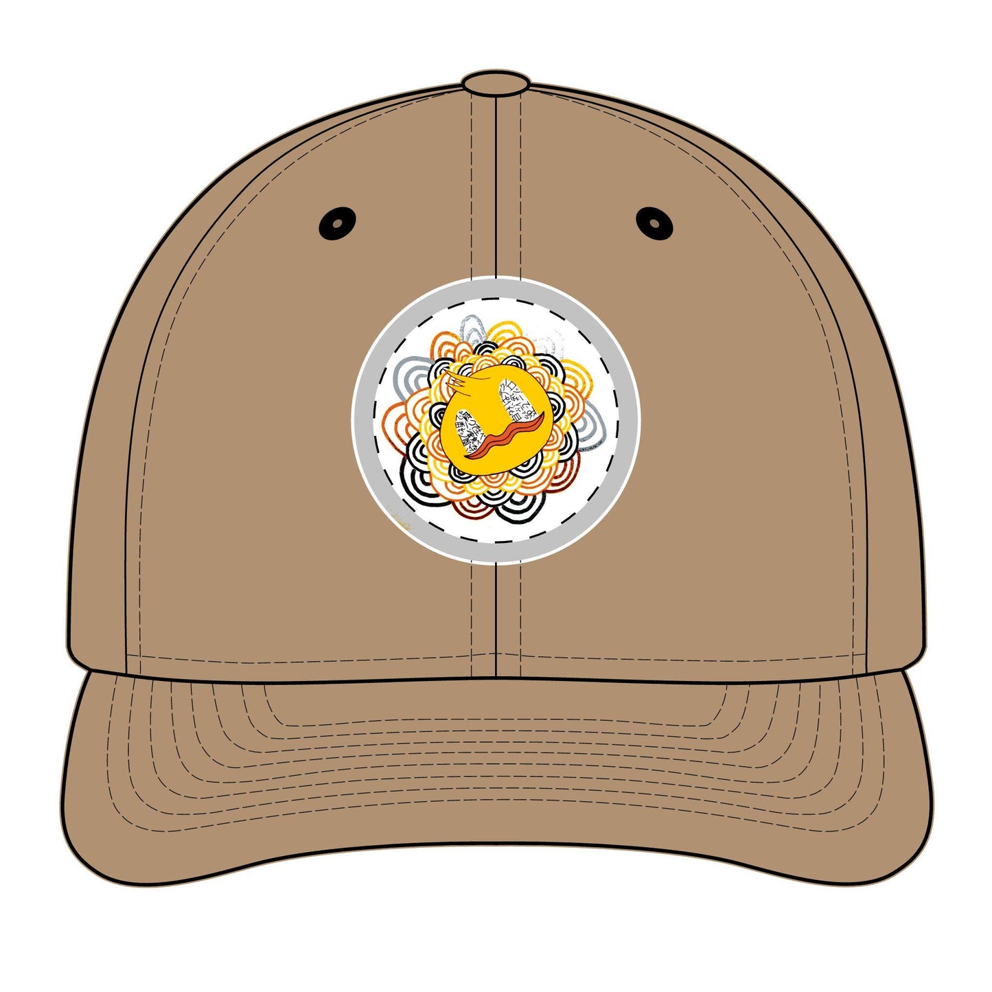 TheOddDuckBar Mascot Embroidered Trucker Cap | Mandala Logo Snapback Hat